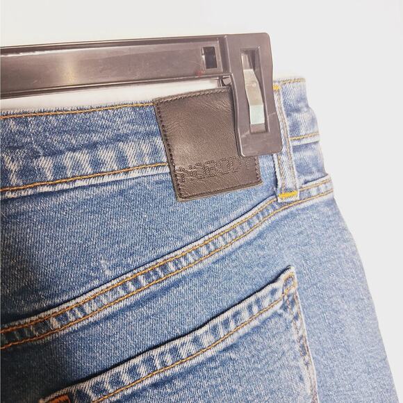 Nobody True Jean High Rise Relaxed Skinny 28 Step Up Raw Hem Fray Medium Rinse - Picture 9 of 10